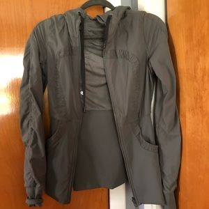 Gray athletic sweater